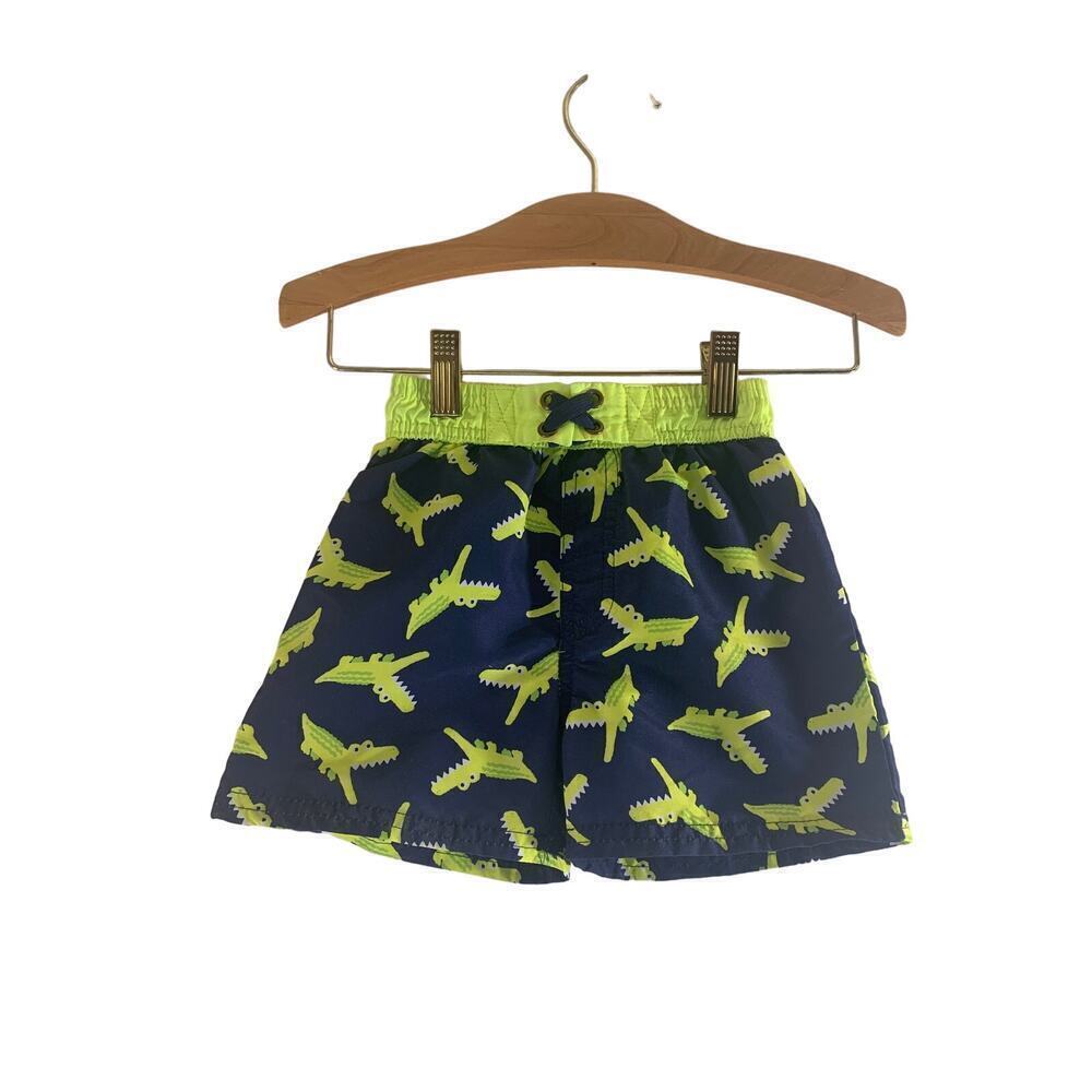 QUICK SEVEN Boy’s Neon Alligator Swim Trunks / Size: 3T